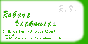 robert vitkovits business card